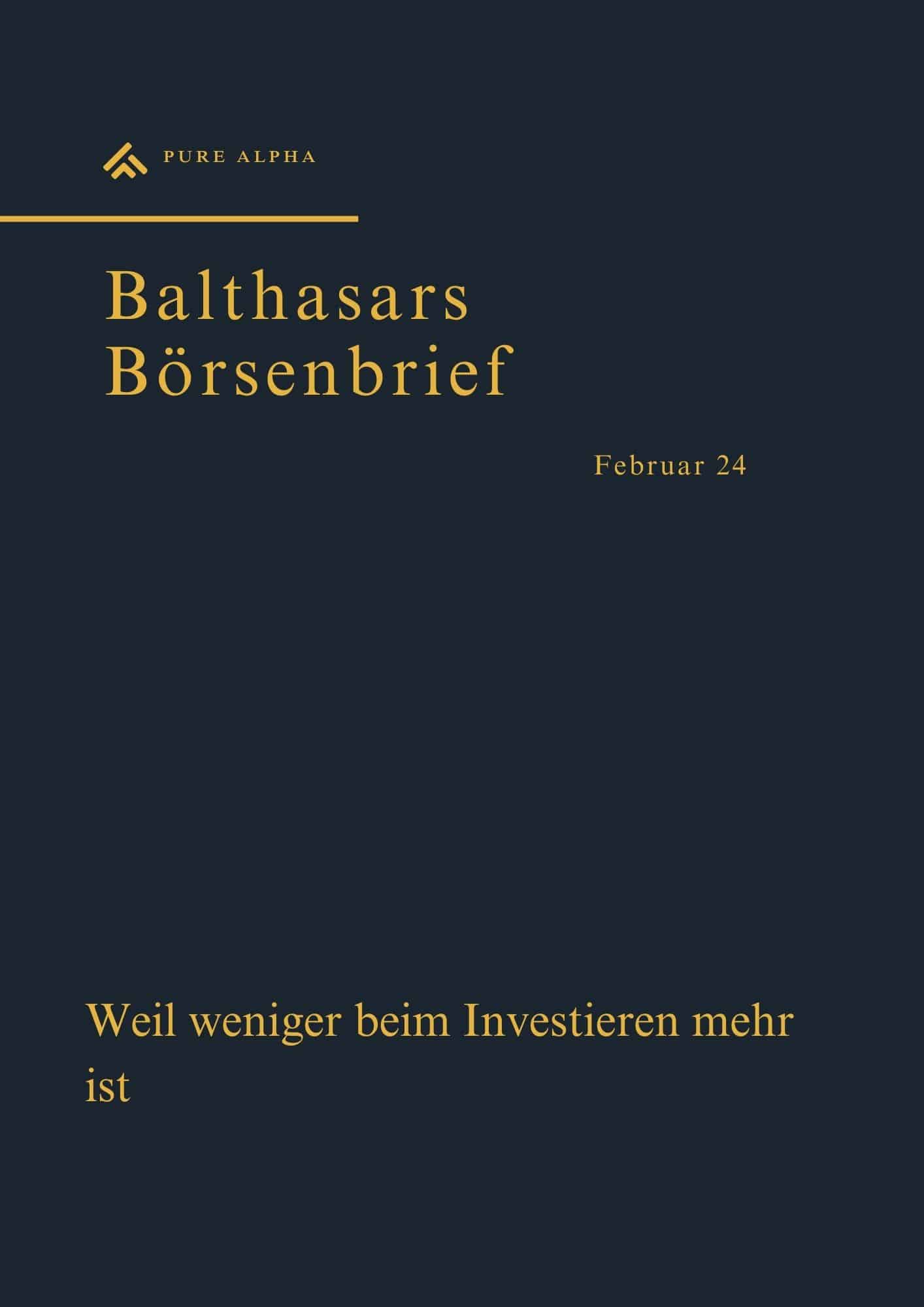 Börsenbrief Balthasar Becker
